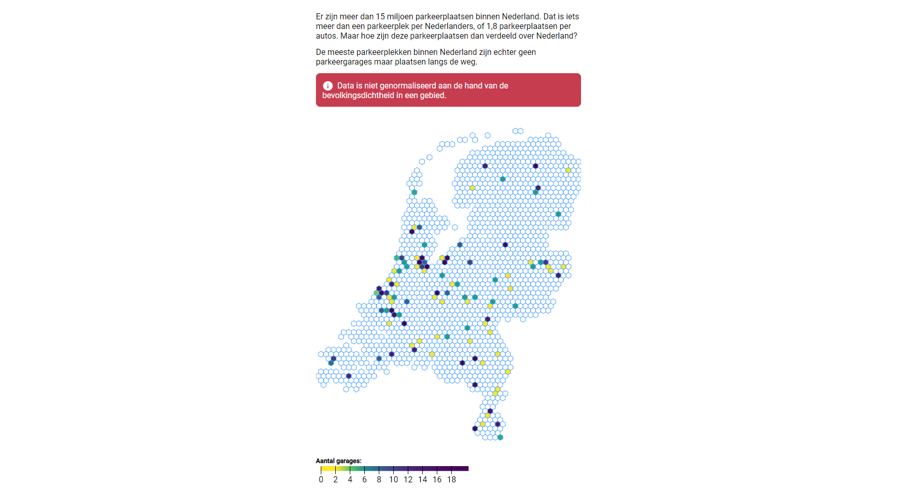 Vizualization of parking density in the Netherlands
